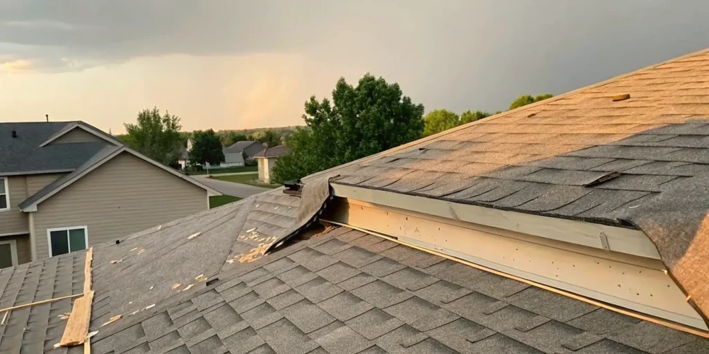 Minnesota home roof after a hailstorm