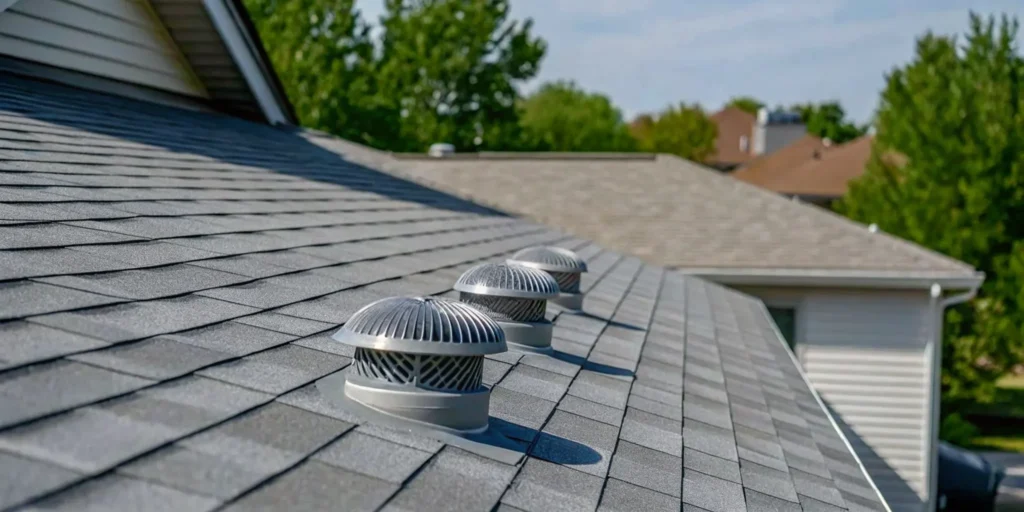Minnesota home roof with ridge and soffit ventilation