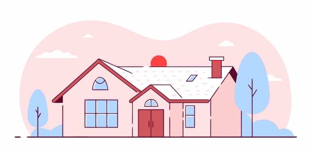 A modern home's roof with the best asphalt shingles for Minnesota's severe weather.