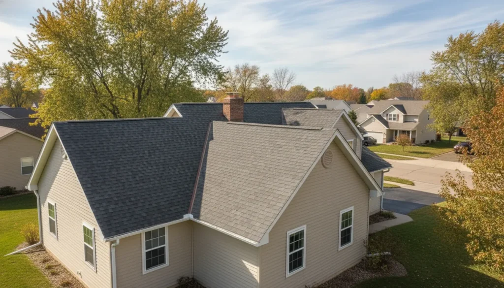 Residential roofing system on a Minnesota home