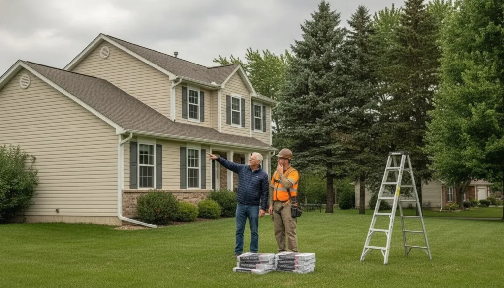 Minnesota homeowner comparing roofers companies