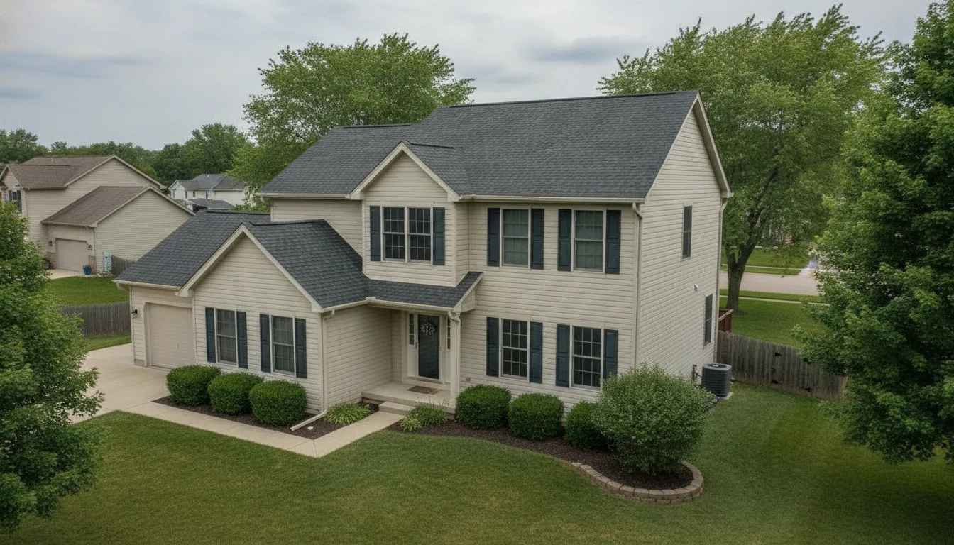 Minnesota home with asphalt shingle roof